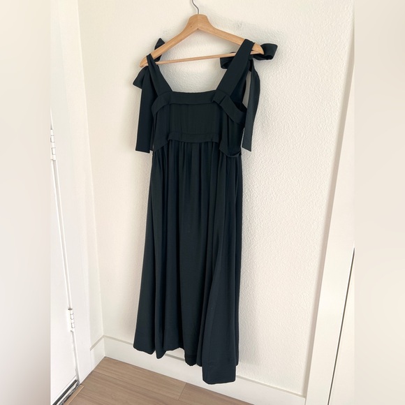 SEE BY CHLOE black bow tie midi dress / size M-L - Picture 6 of 9